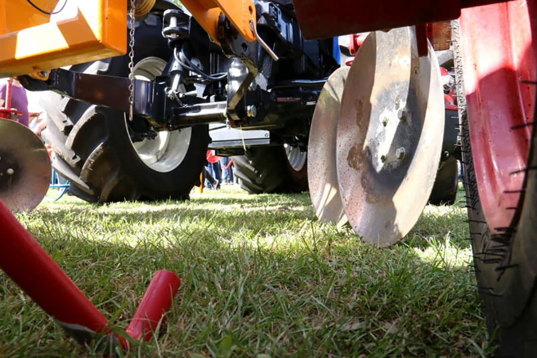 Een andere mogelijkheid is de weerbaarheid van de plant verhogen. Hier werd een Olmix-plantversterker in plantuien toegepast. De foto is gemaakt toen de uien gingen strijken.  Links niet behandeld en rechts behandeld. Doordat de behandelde uien later gaan strijken groeien ze langer door.