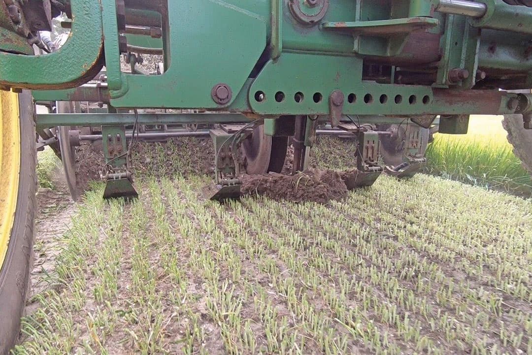 De diepte van klappen is eigenlijk het belangrijkste waar chauffeur Tim Romkes op let bij het rooien. Dit ondanks de sleepsensoren voor de diepteregeling.