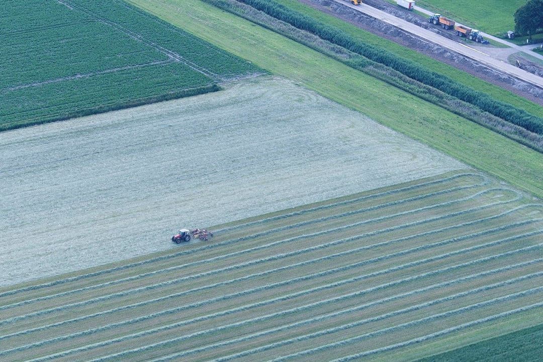 Een mooi beeld zien we bij Lelystad waar vanuit de stal percelen zijn gemaakt die allemaal beginnen op een punt.