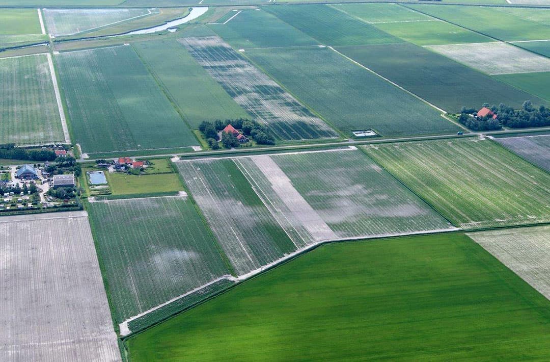 De Wieringermeer tussen Kreileroord en Medemblik zou ook een staartje van de regen gehad kunnen hebben.