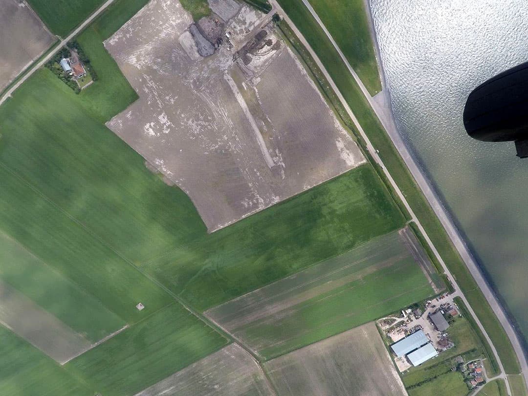 Deze percelen bij Oosterend op Texel zijn ook niet helemaal gespaard.