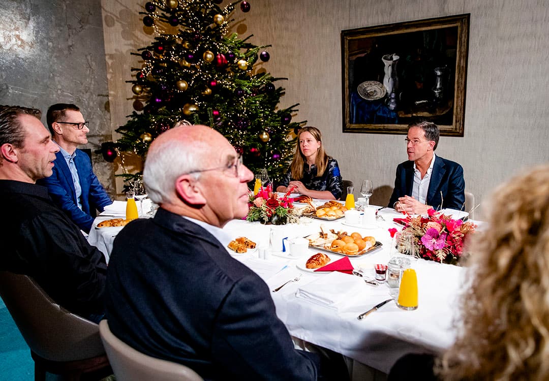 DEN HAAG - Premier Mark Rutte en minister Carola Schouten van Landbouw, Natuur en Voedselkwaliteit spreken op het Catshuis met het Landbouw Collectief over de stikstofproblematiek. ANP SEM VAN DER WAL
