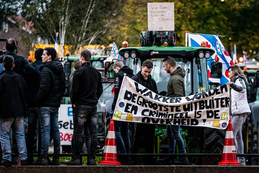 Protesterende boeren, een vertrouwd fenomeen dit najaar. - Foto: ANP