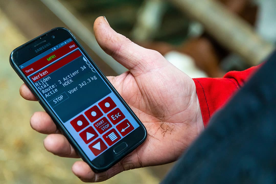 Er is ook nog een voersilo voor vloeibare producten, zoals glucoflow, stoomschillen of tarwegistconcentraat.
