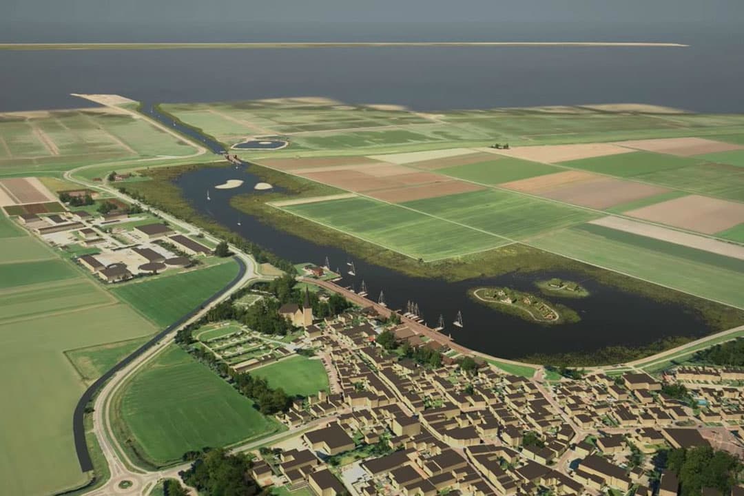 Screenshot 3D-animatie Holwerd aan Zee