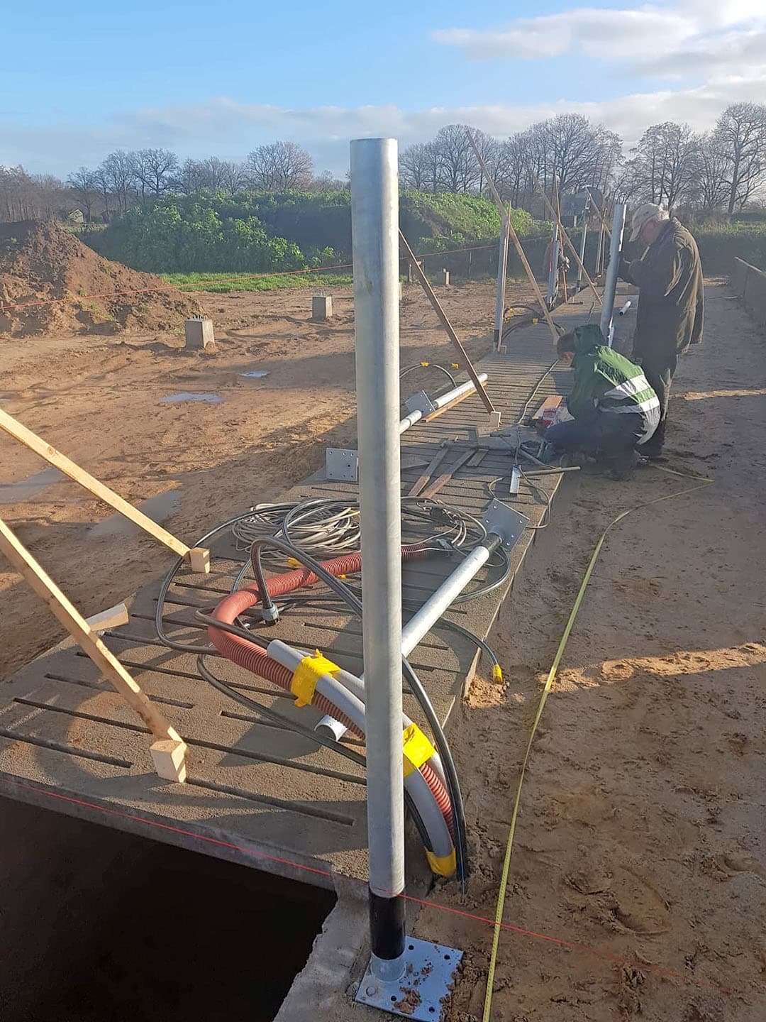 Smale heeft voor de zekerheid beton rond de beregeningsbuizen op koppelstukken en in bochten gestort. Dit om risico s op lekkage zoveel mogelijk tegen te gaan.