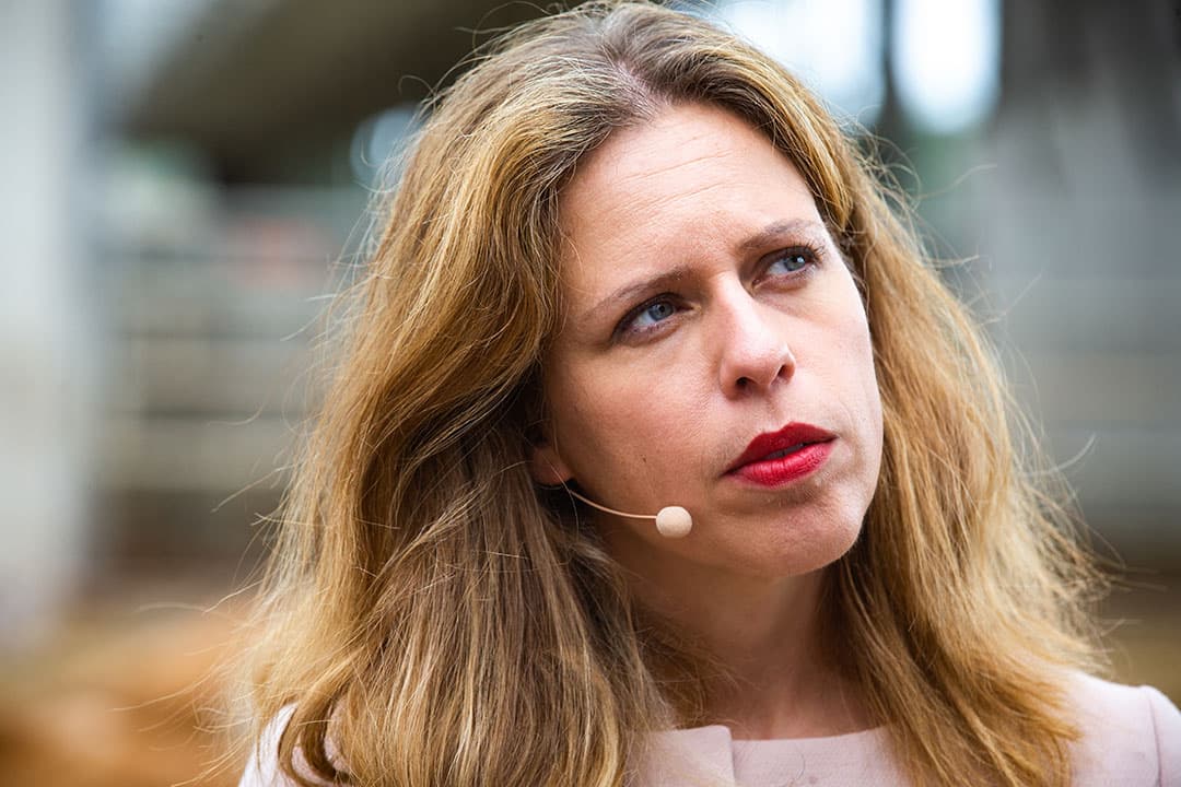 DELFGAUW - Minister Carola Schouten (Landbouw, Natuur en Voedselkwaliteit) tijdens de presentatie van haar visie op de toekomst van de landbouw. ANP ALEXANDER SCHIPPERS