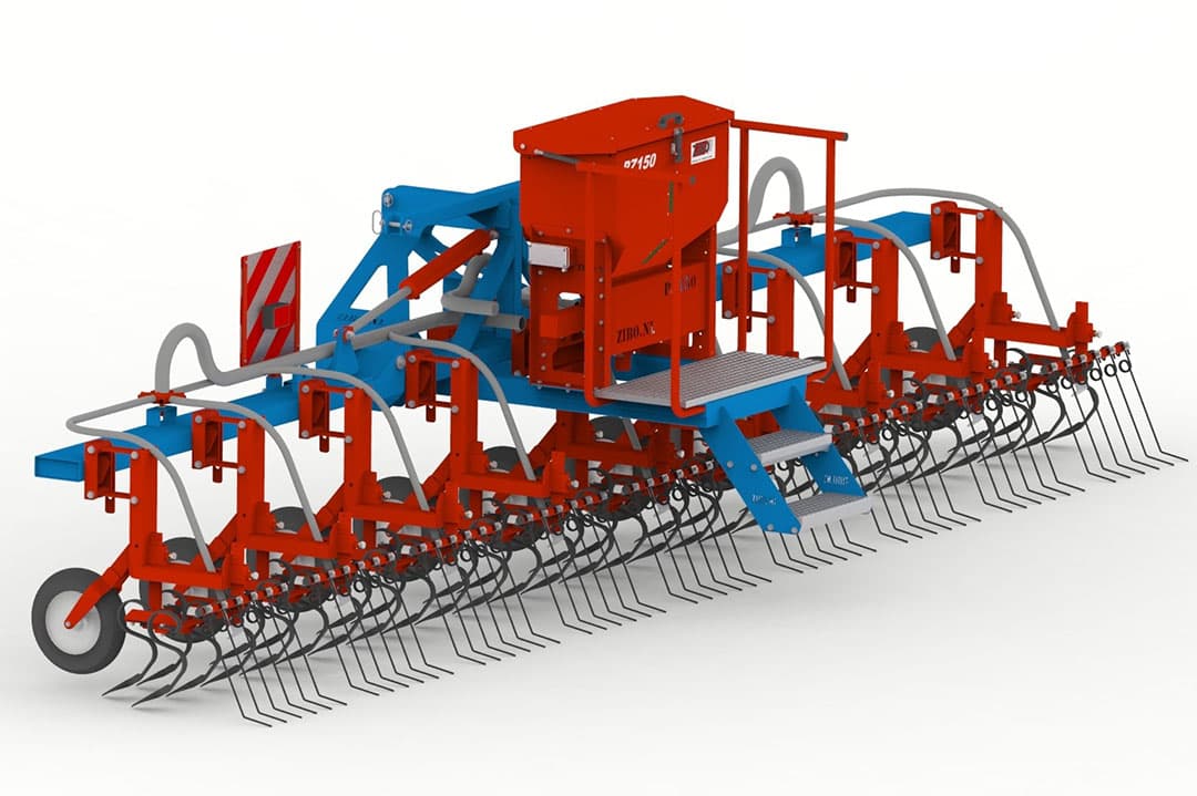 Zibo-combimachine schoffelt en zaait in één werkgang