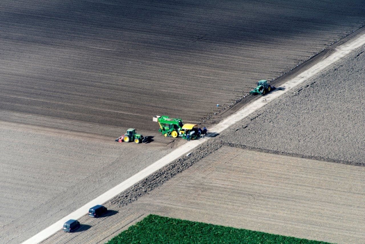 De grond diepspitten is dit jaar ook een heel nuttige bezigheid. Wat opvalt is dat de kleur van de gespitte grond lichter is. Van de droogte of is het zand?