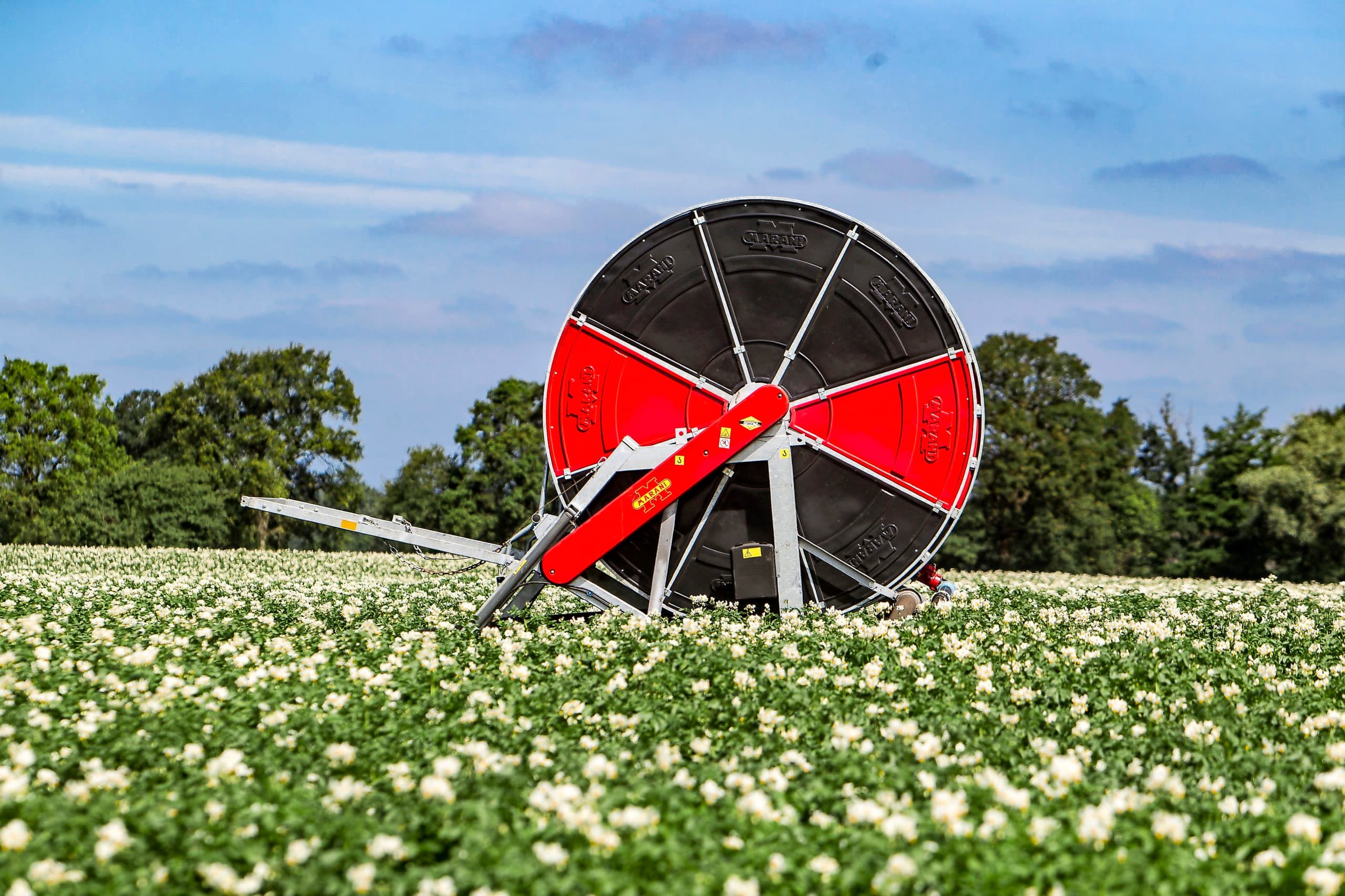 Dacom stelt dat de ingebouwde limiterende factor  bodemvocht  in haar groeimodel zich dit seizoen zal bewijzen in een proef met 12 zetmeelaardappeltelers. - Foto: Ronald Hissink