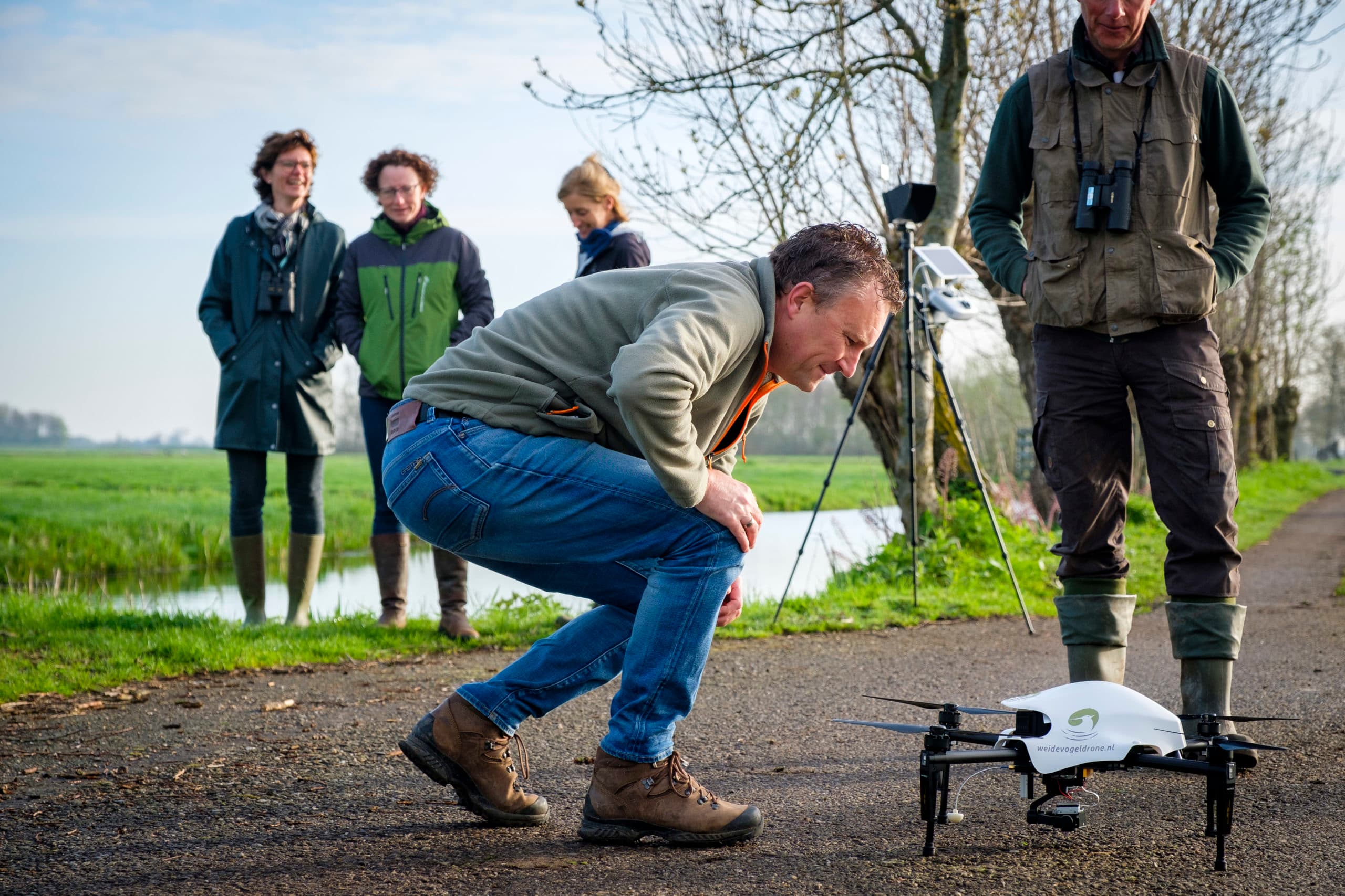 (C) Roel Dijkstra Fotografie / Foto : Fred Libochant  Bergambacht / Veehouderij R.W. Schmidt, inzet drones bij weidevogelbescherming