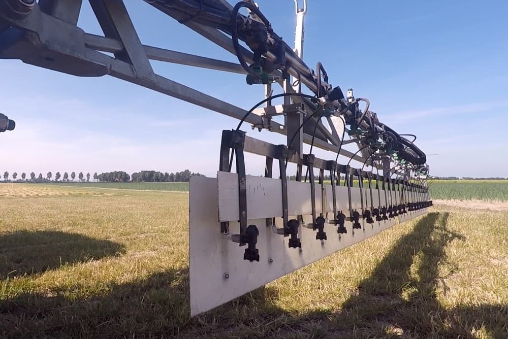 Ook aandacht voor spuittechniek. Met de Delphy proefveldspuit kunnen meerdere technieken toegepast worden.
