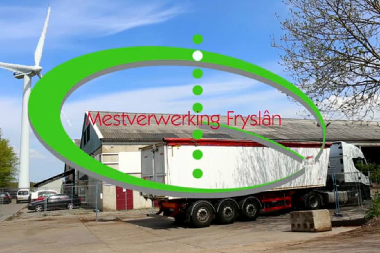 Screenshot bedrijfsfilm YouTube van Mestverwerking Fryslân