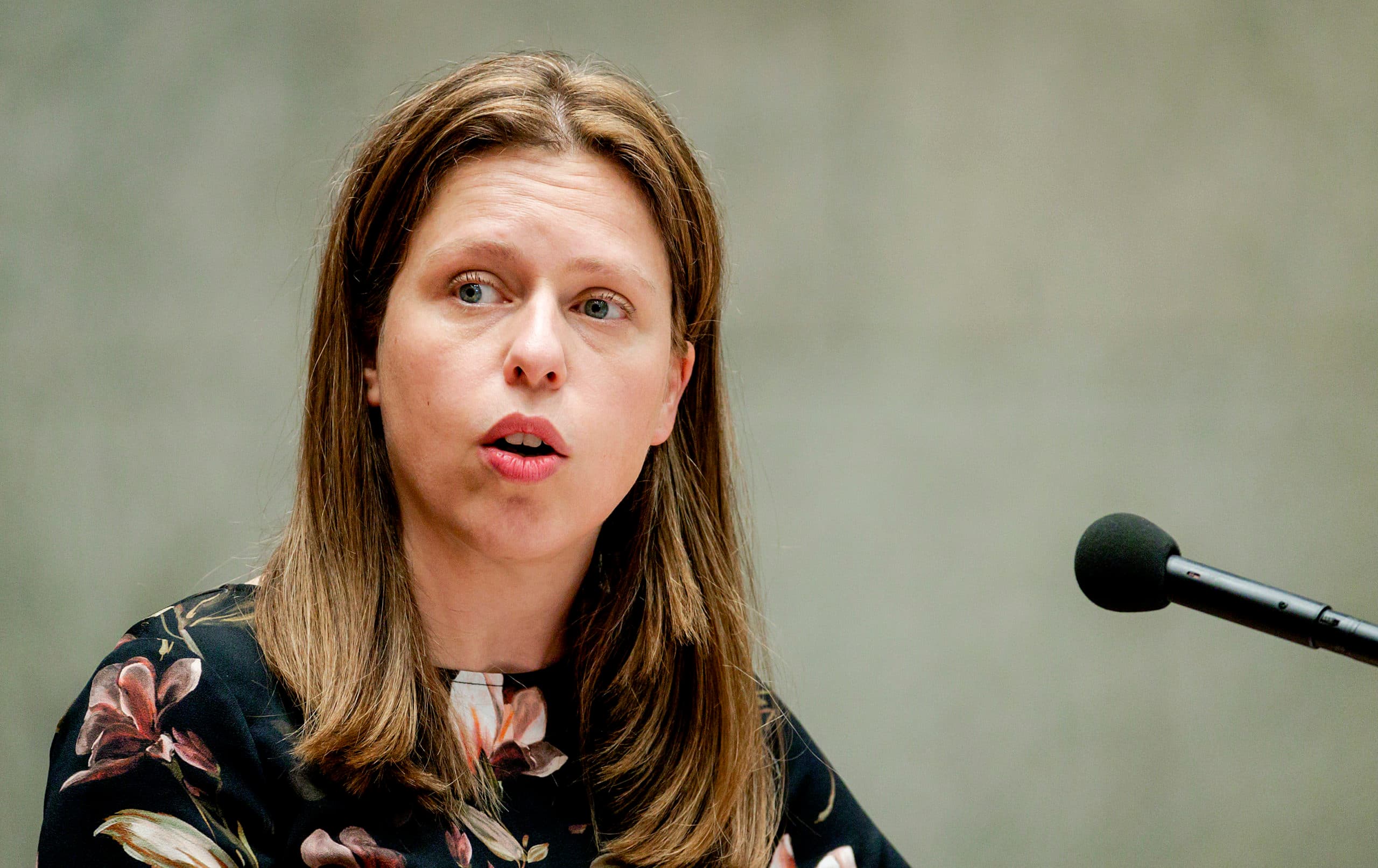 DEN HAAG - Minister Carola Schouten van Landbouw, Natuur en Voedselkwaliteit tijdens het wekelijkse vragenuur in de plenaire zaal van de Tweede Kamer. ANP ROBIN VAN LONKHUIJSEN