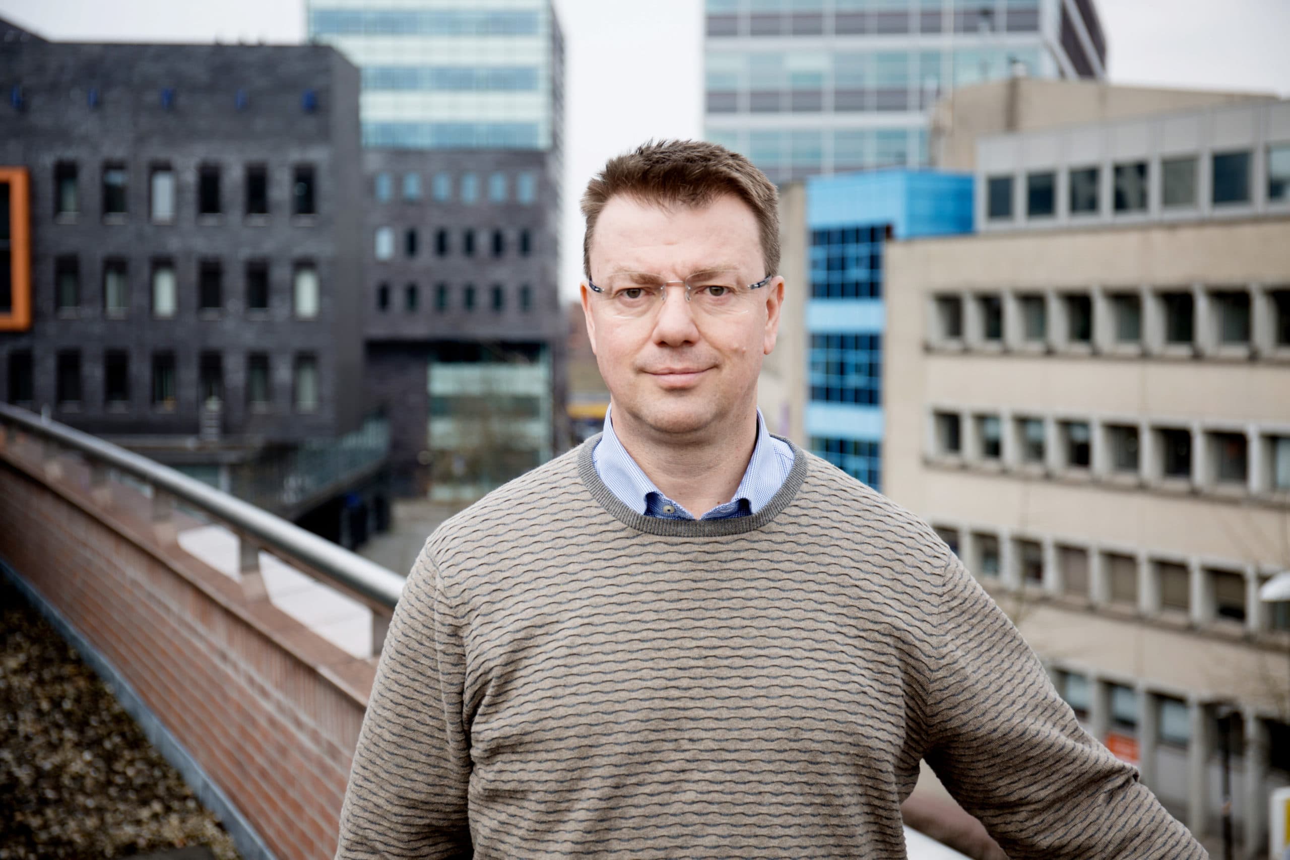 Naam: Tamme van der Wal (50). Bedrijf: Aerovision. Functie: innovatiestrateeg.