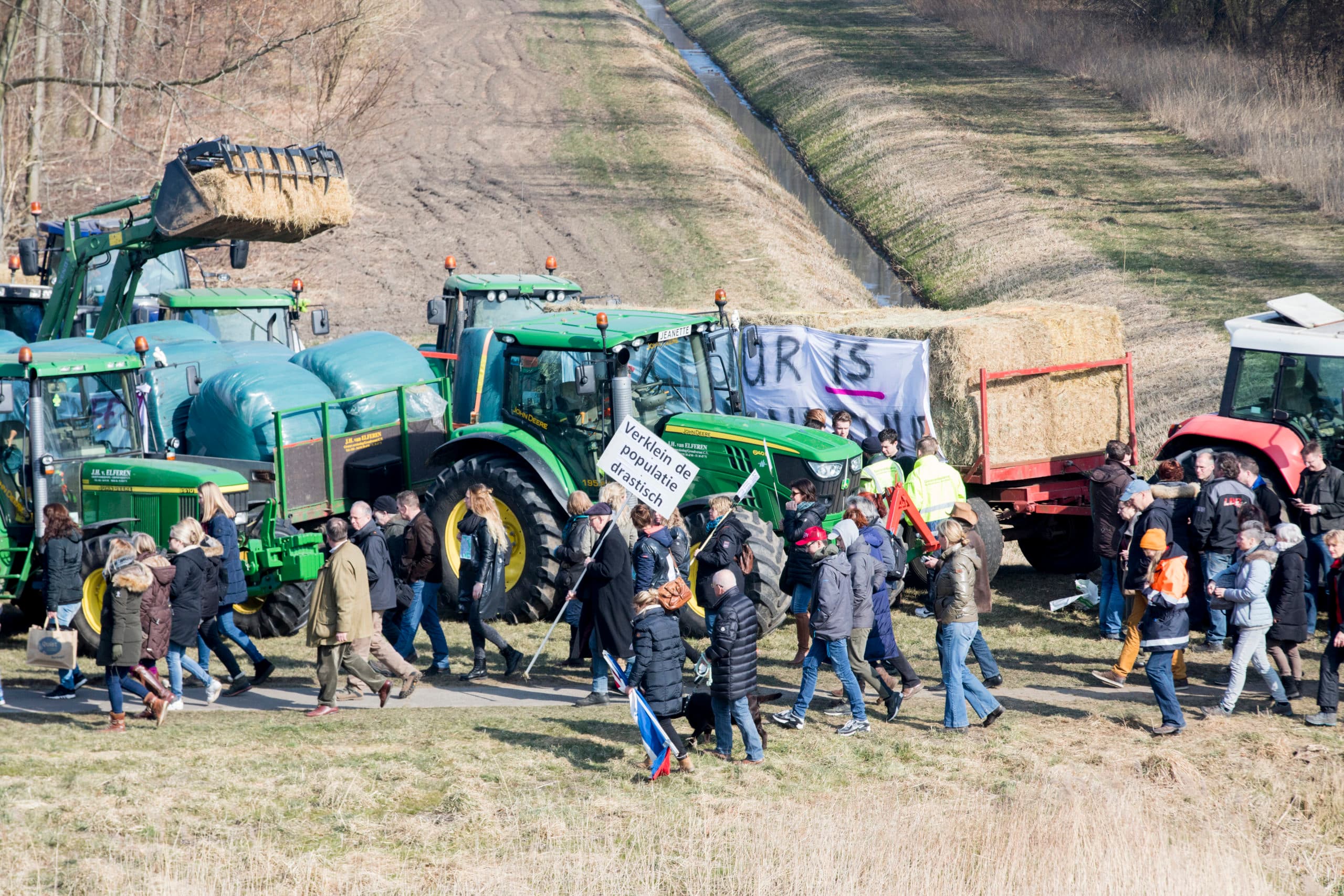 LELYSTAD - Demonstratie tegen dierenleed Oostvaardersplassen. NIELS WENSTEDT / ANP