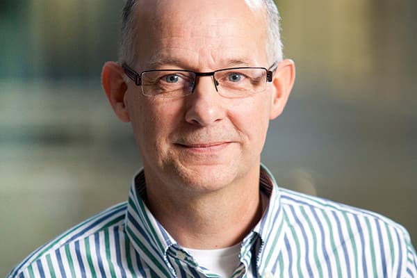 Martien Groenen (59) Hoogleraar Fokkerij en Genetica aan Wageningen Universiteit, spreekt tijdens bijeenkomst van 100 jaar WUR.
