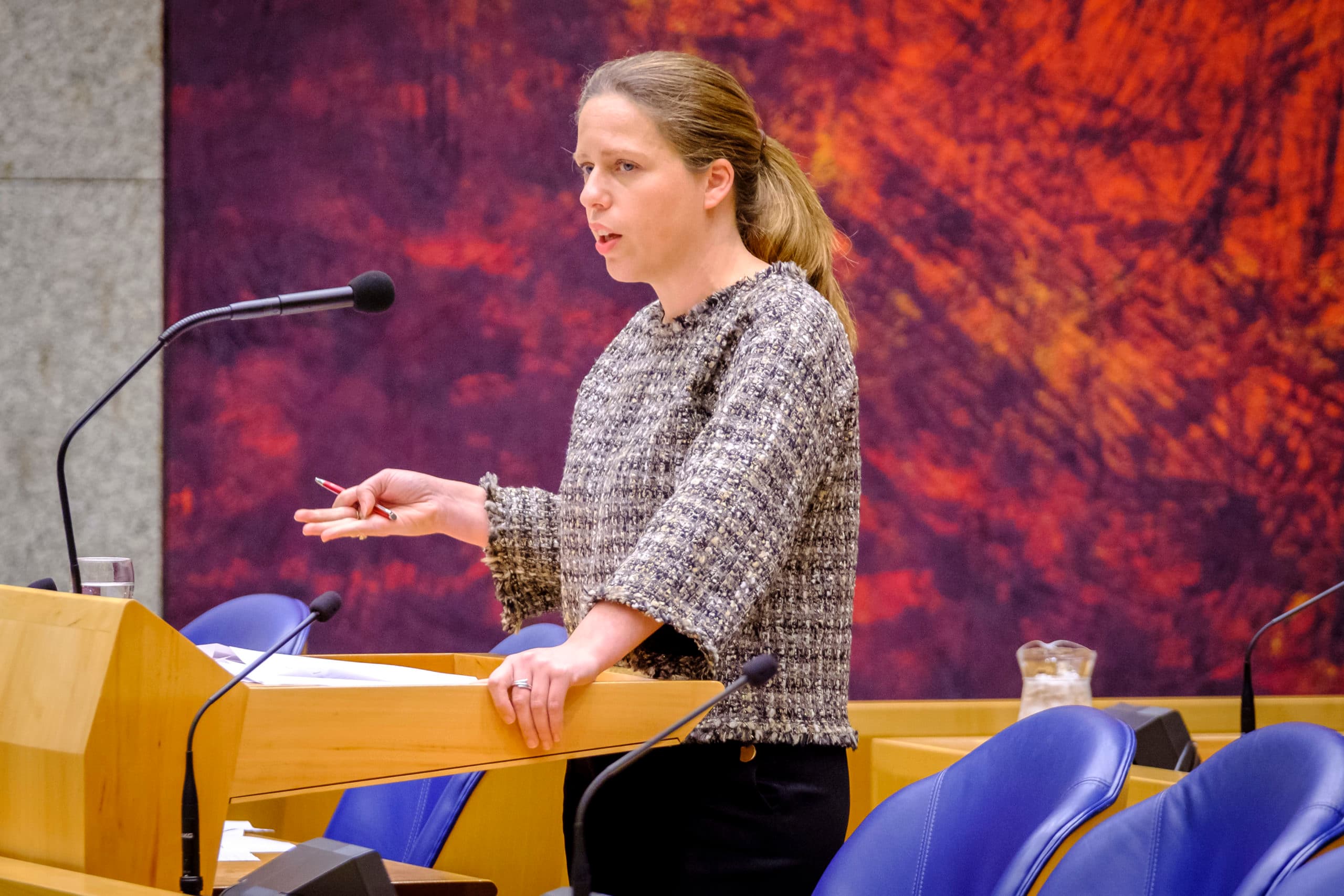 Carola Schouten tijdens een eerder Kamerdebat. - Foto: Roel Dijkstra