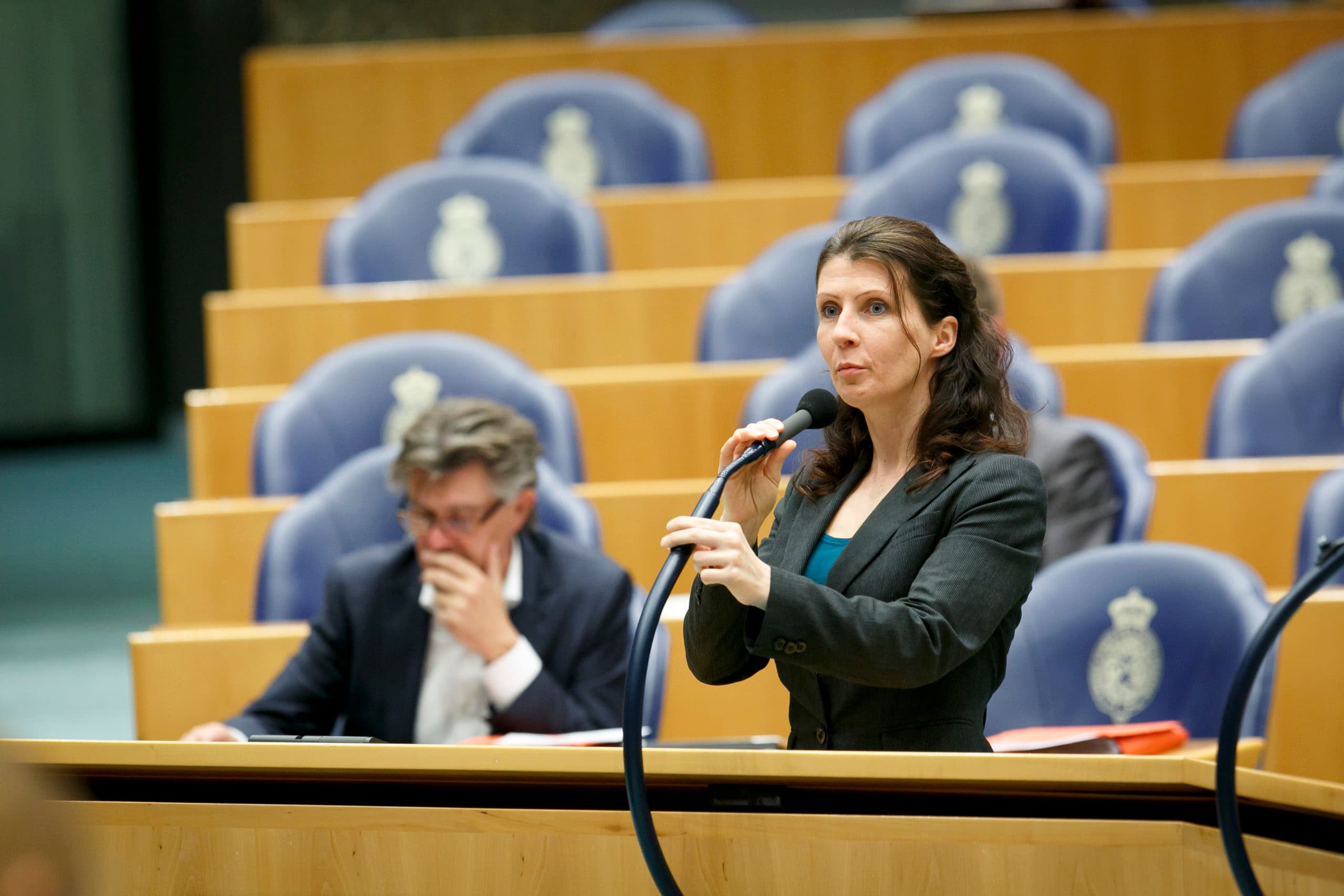Esther Ouwehand van de PvdD, hier op archiefbeeld, wil D66 meekrijgen met een motie rond glyfosaat. Foto: Fred Libochant