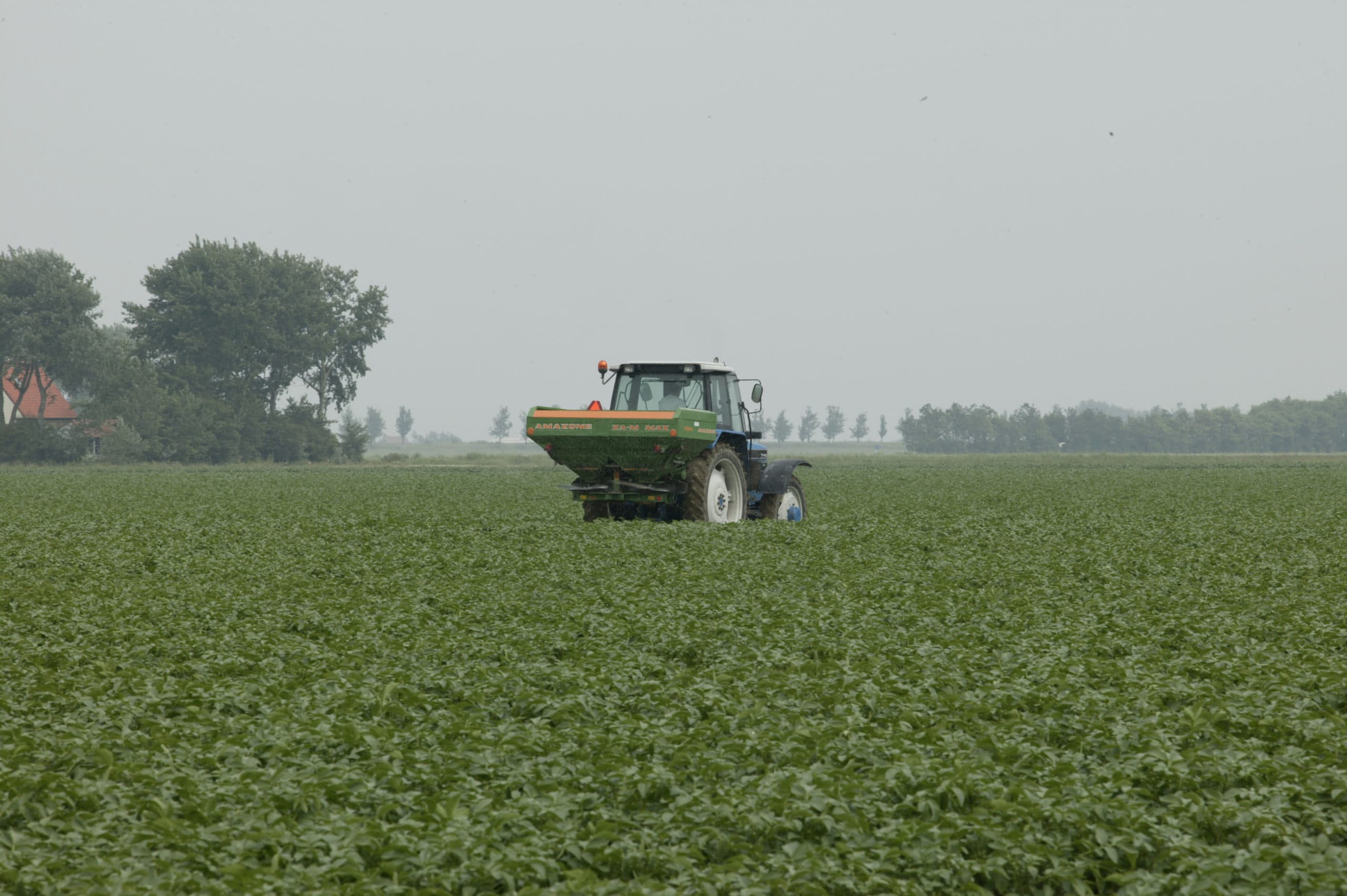 Stikstofbijbemesting in aardappelen. Bijmestsystemen zijn niet geschikt als equivalente maatregel. - Foto: Henk Riswick