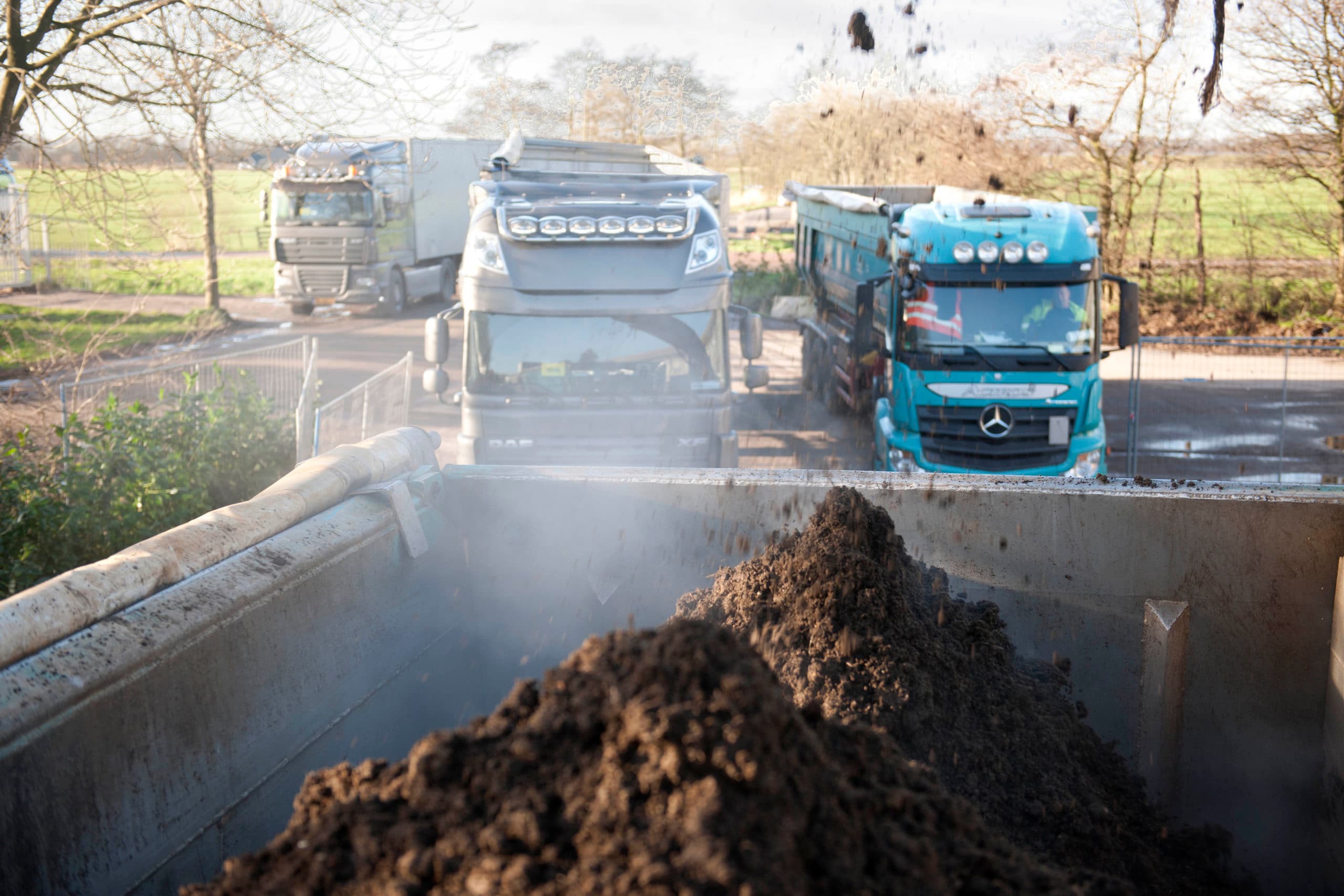 Mestverwerking Fryslân; droge mest is klaar voor export. - Foto: Mark Pasveer