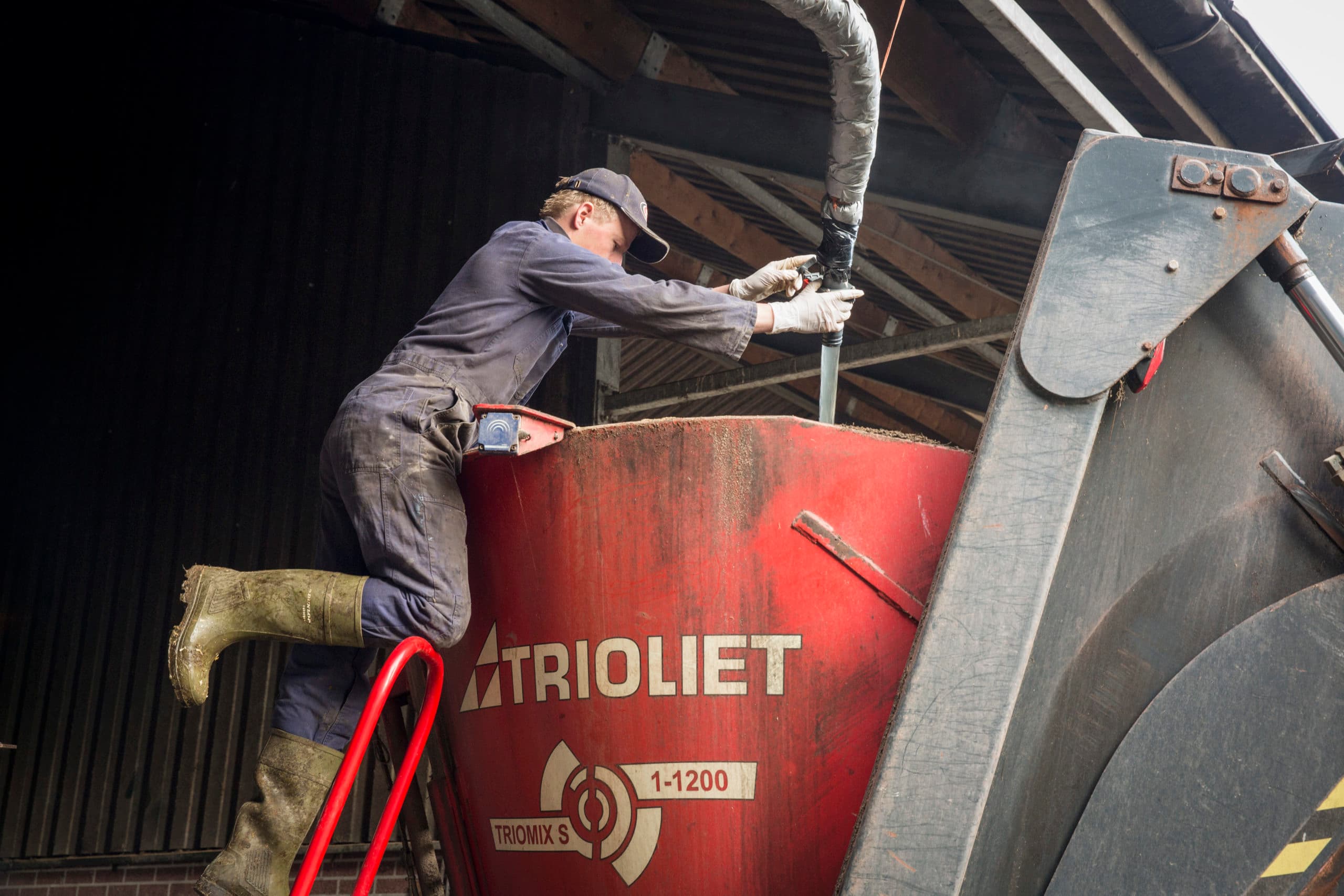 De Denen werken met een vast protocol voor laadvolgorde, hoeveelheid toegevoegd water en mengtijden. Foto: Koos Groenewold