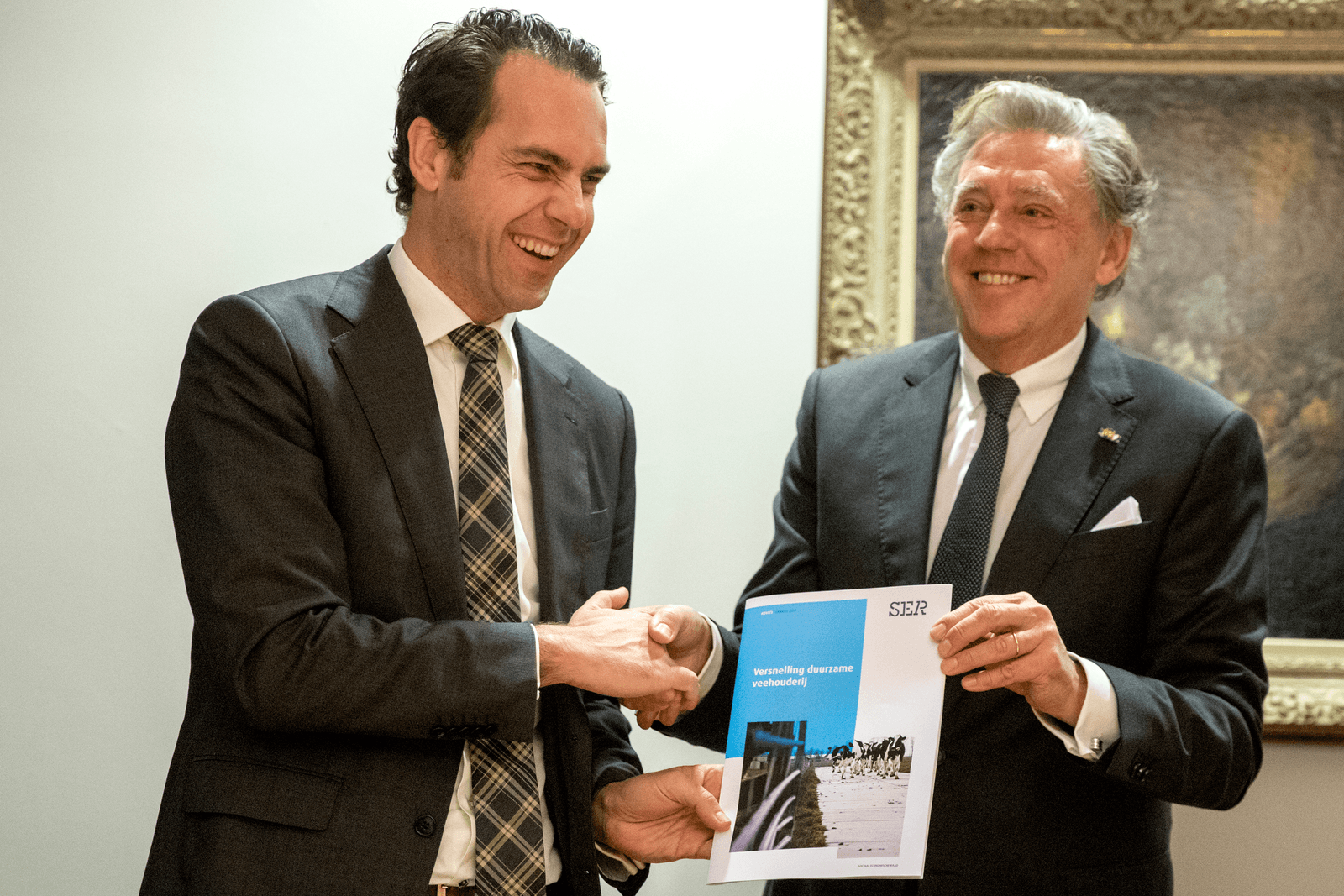 Martijn van Dam en Ed Nijpels - Foto: ANP