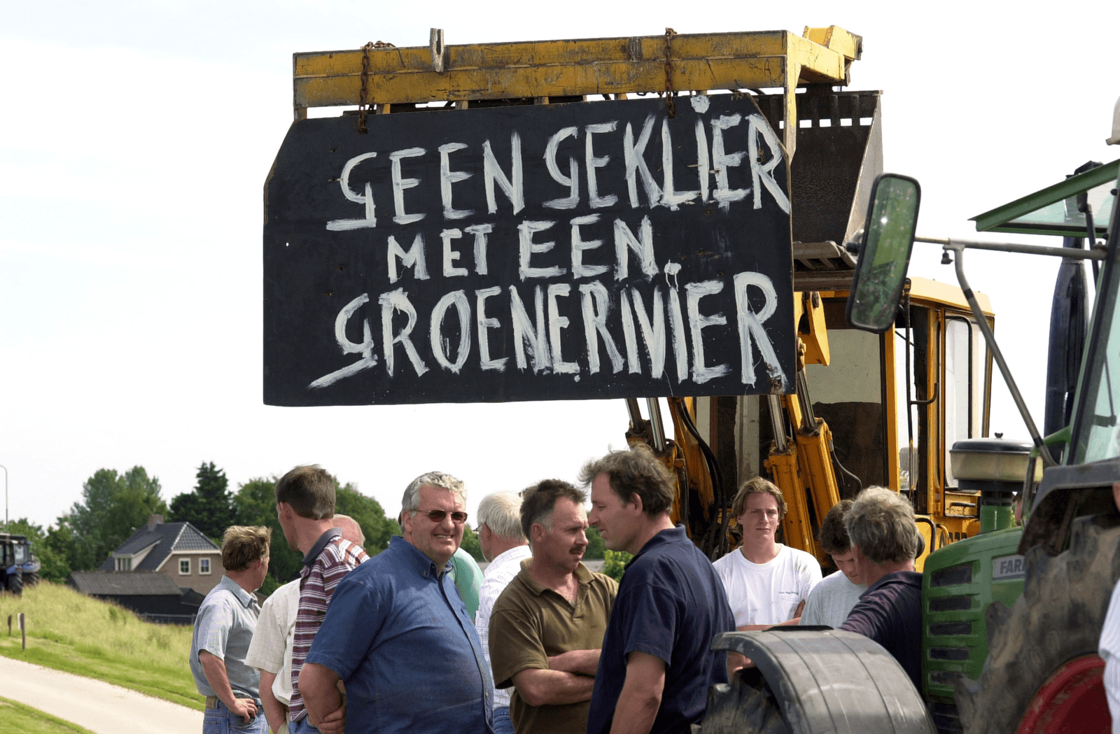 Protesten tegen de hoogwatergeul tussen Zwolle en Deventer.</p> <p><em>Foto: Frank Uijlenbroek</em>