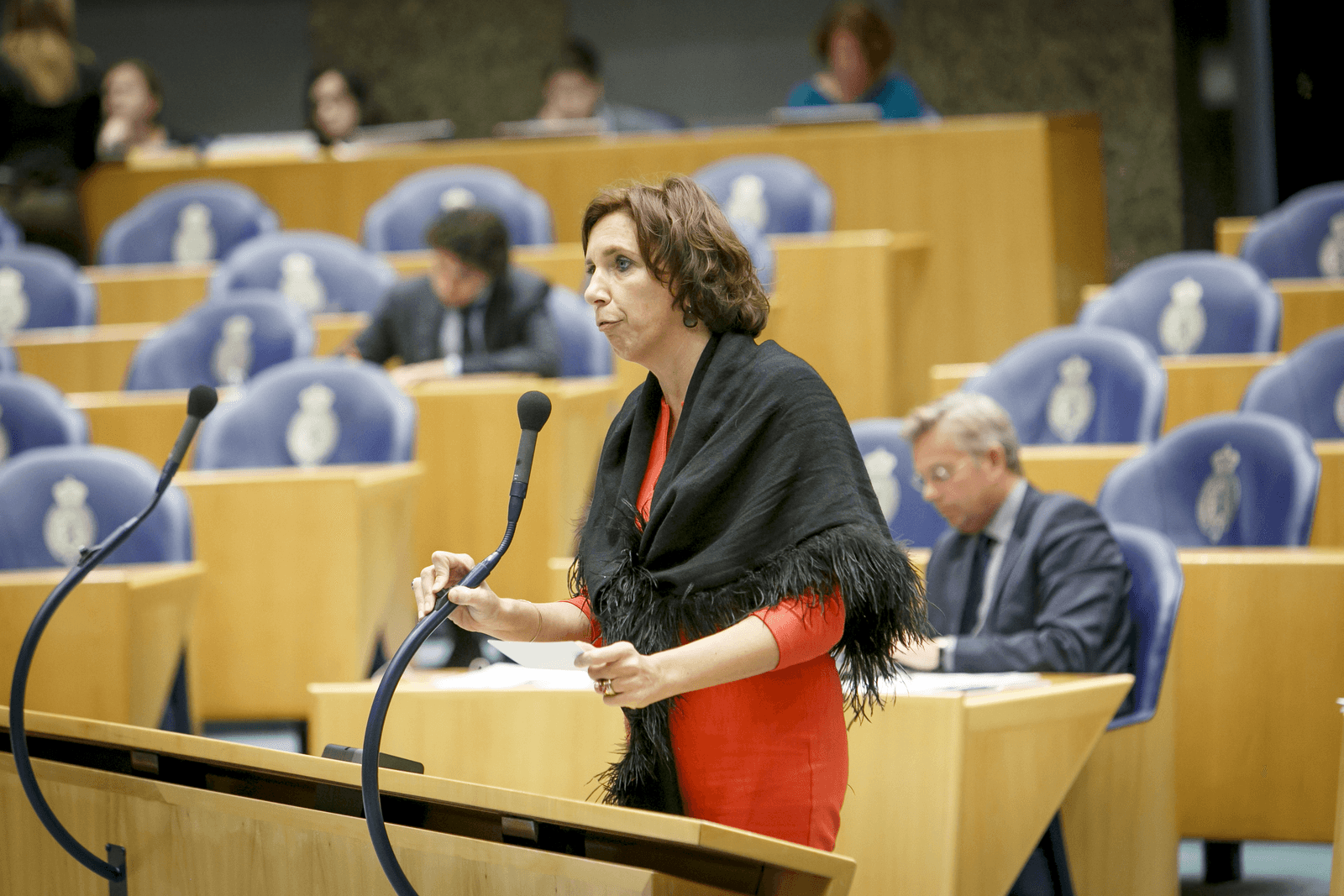 VVD-Kamerlid Helma Lodders vindt dat de NVWA moet wachten met aanpassen van de tarieven tot de herijking van het opdrachtenpakket klaar is.</p> <p><em>Foto: Roel Dijkstra</em>