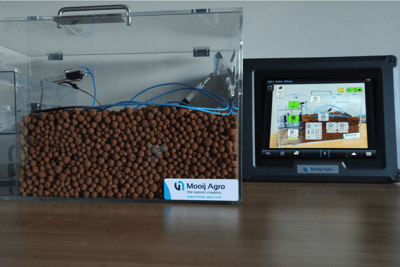 De mini-bewaarplaats naast de bewaarcomputer. <br /><em>Foto: Mooij Agro</em>