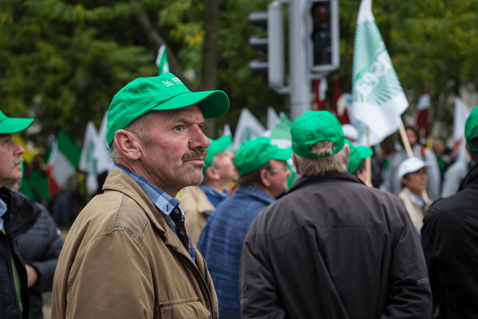 Belgische boeren voeren actie voor betere prijzen. Foto: Peter Roek
