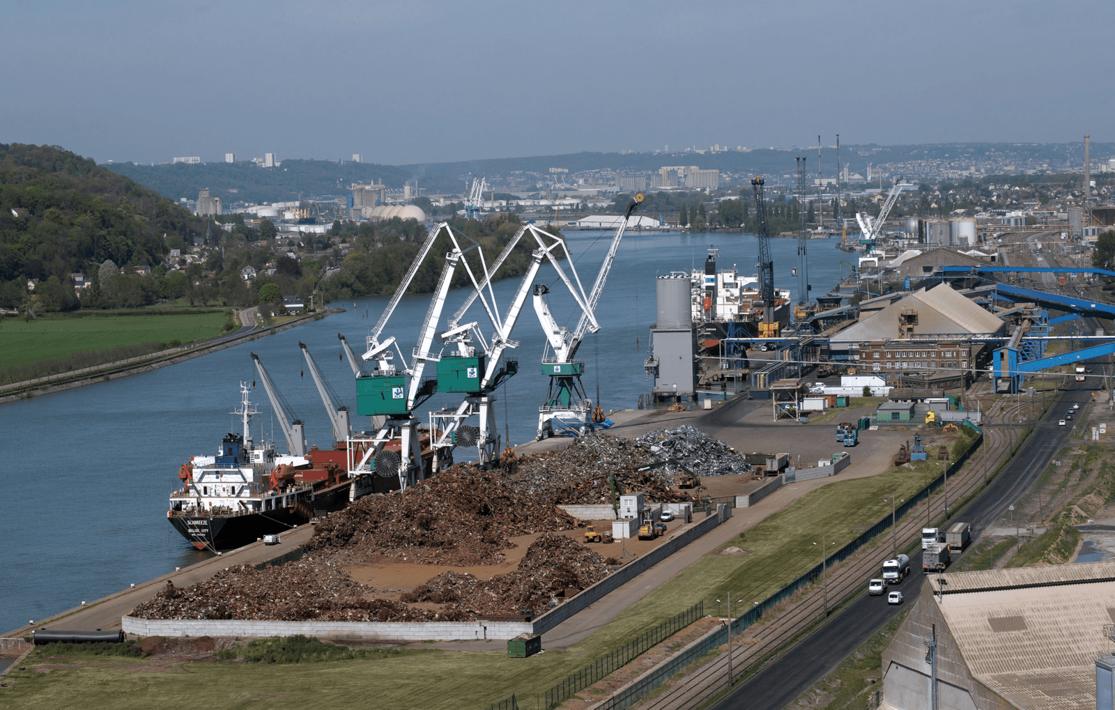 De haven in het Franse Rouen waarvandaan veel graan wordt geëxporteerd. Foto: ANP