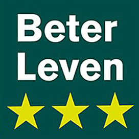Drie sterren Beter Leven Keurmerk voor niet-biostal