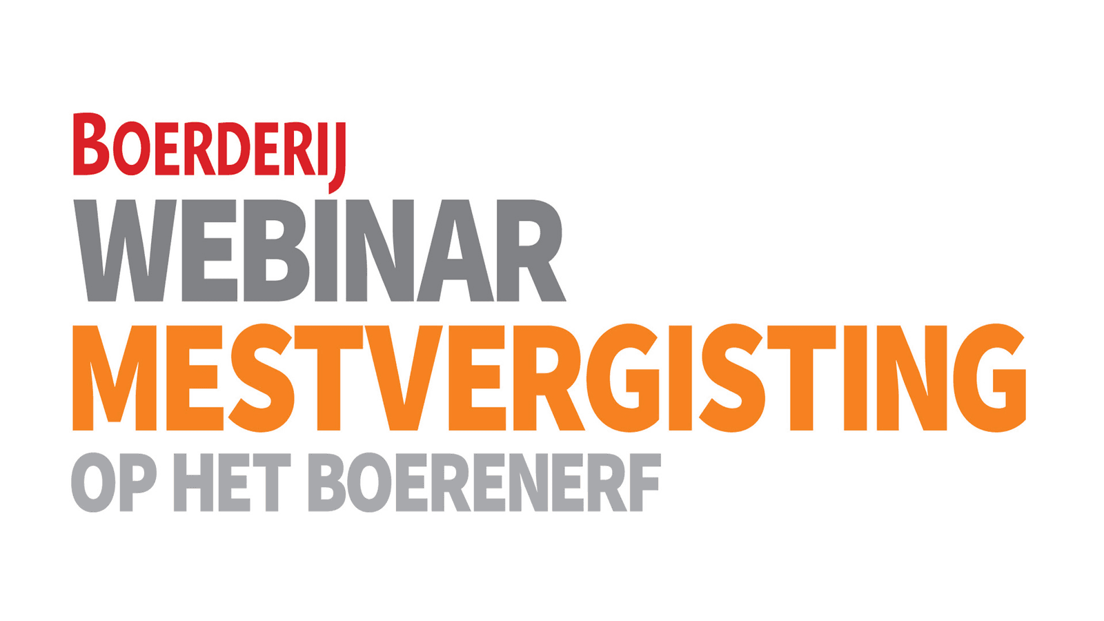 Webinar: mestvergisting op het boerenerf
