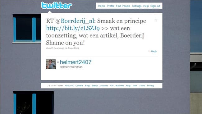 Blog is heet op twitter