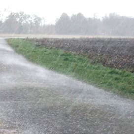 Schade door overvloedige hagel en regen