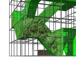 Groentetoren voor experimentele Lowlands-bezoeker