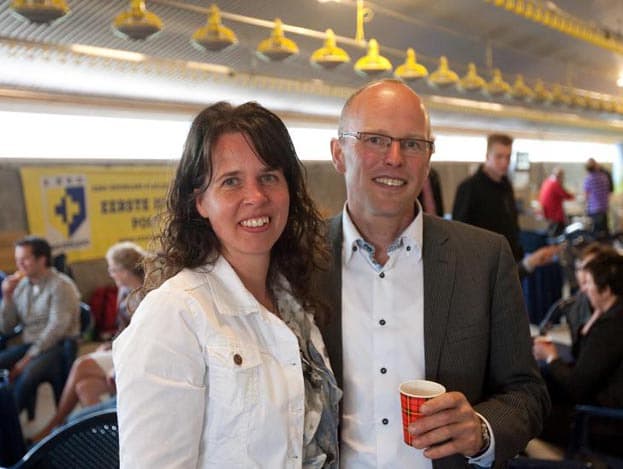 Ook de bak met kuikentjes in stal 3 trok veel bekijks.