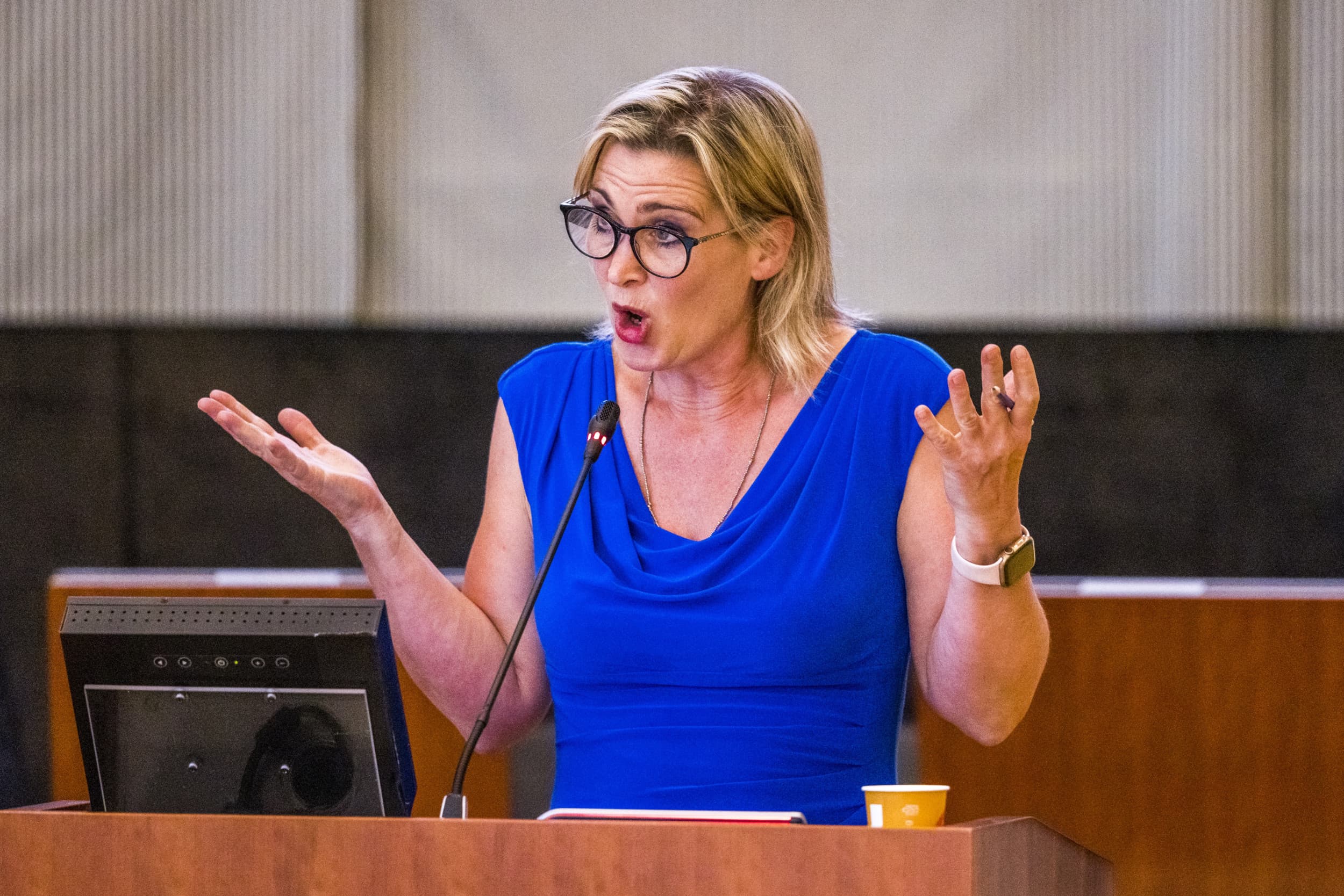 Pascale Plusquin is de voorzitter van de nieuwe partij Vrede voor Dieren. Zij is voormalig PvdD-fractievoorzitter in de Limburgse Staten. Foto: ANP/ Marcel van Hoorn