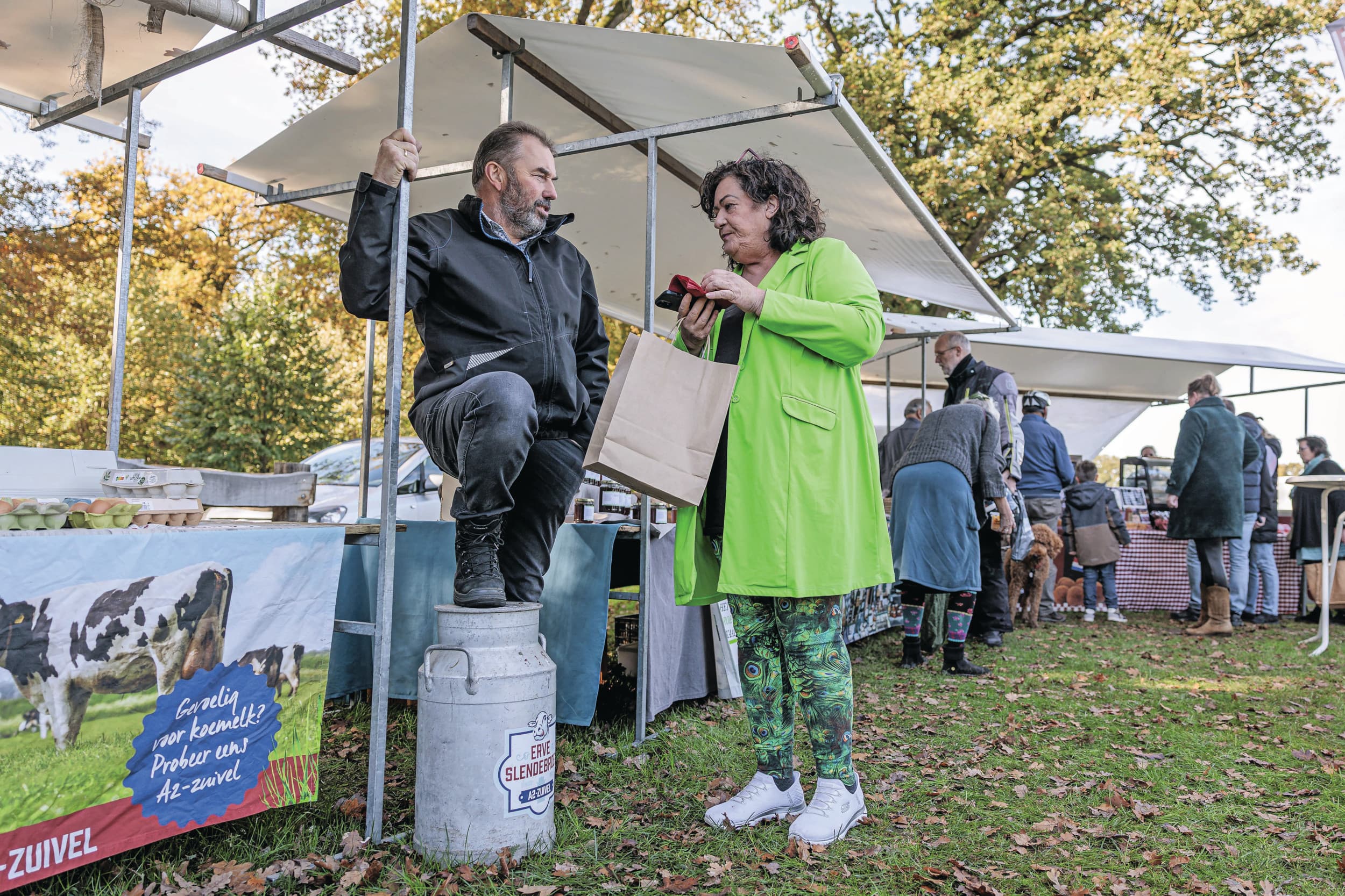 BBB-leider Caroline van der Plas voerde afgelopen zaterdag, 18 oktober, campagne in Vilsteren (Ov.) in aanloop naar de Tweede Kamerverkiezingen. Ze blijft voor veel boeren de stem van het platteland. Foto: ANP