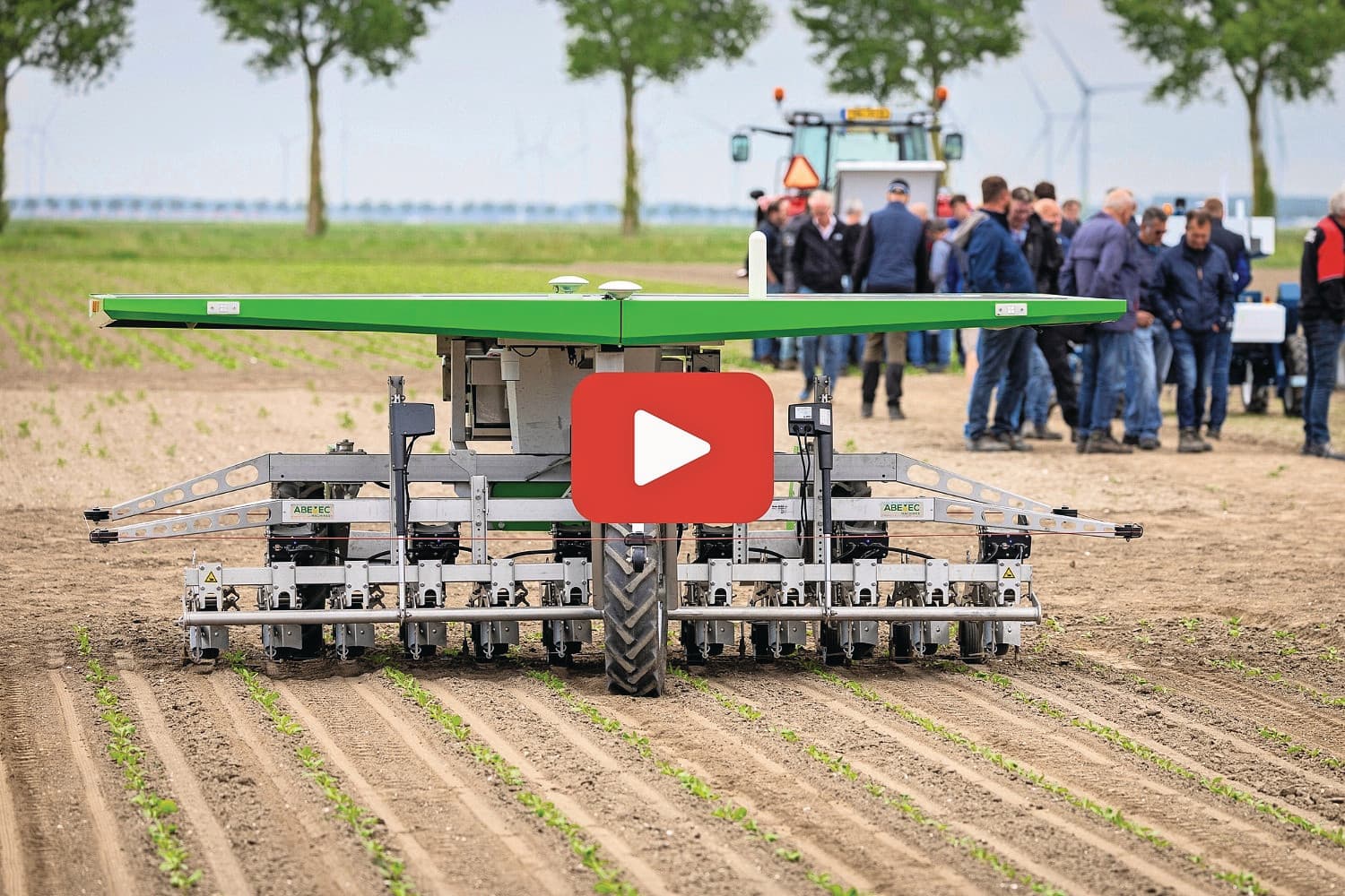 De Farmdroid in actie op de Akkerbouwdag. Foto: Koos Groenewold