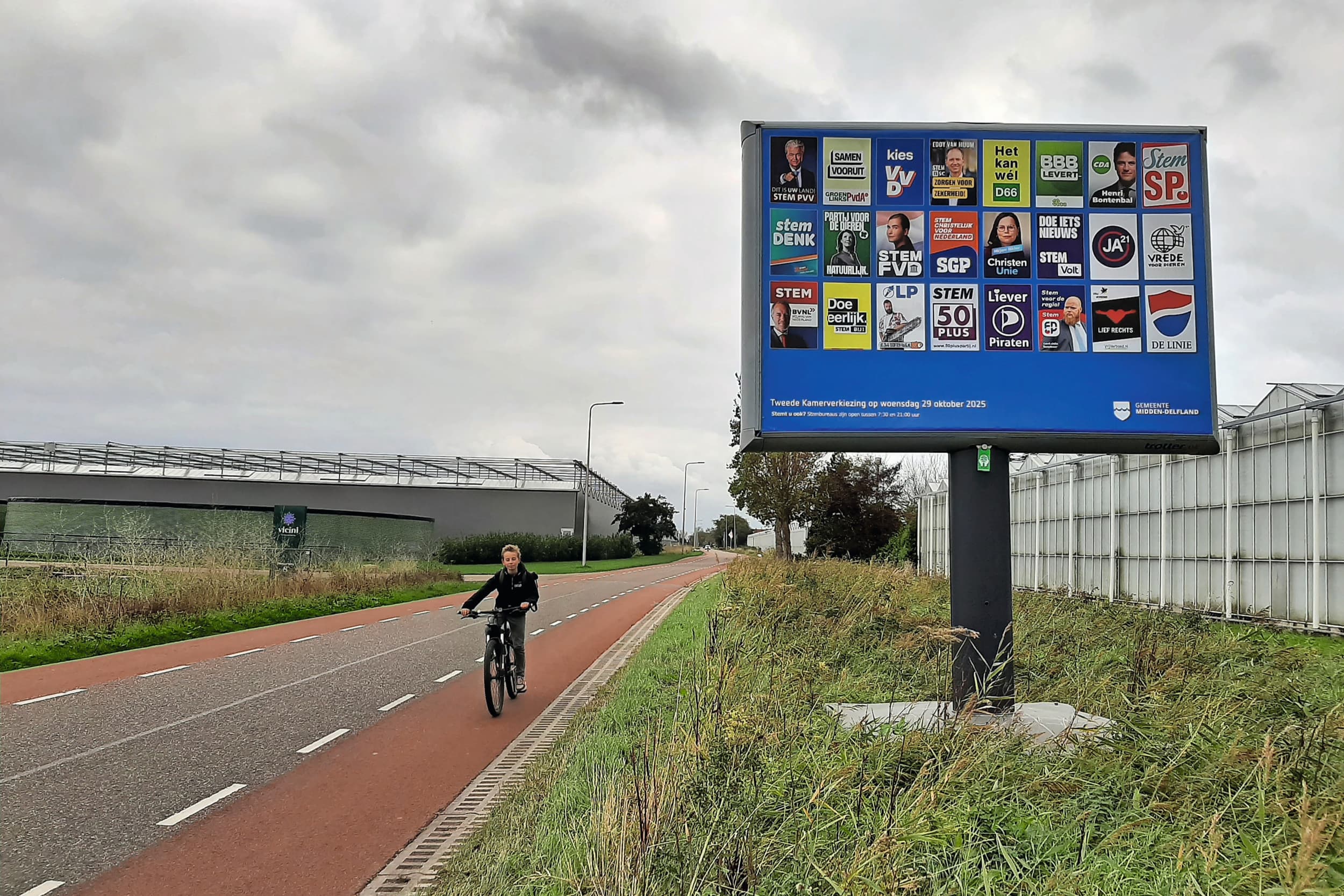 Verkiezingsbord in het Westland. Foto: Misset