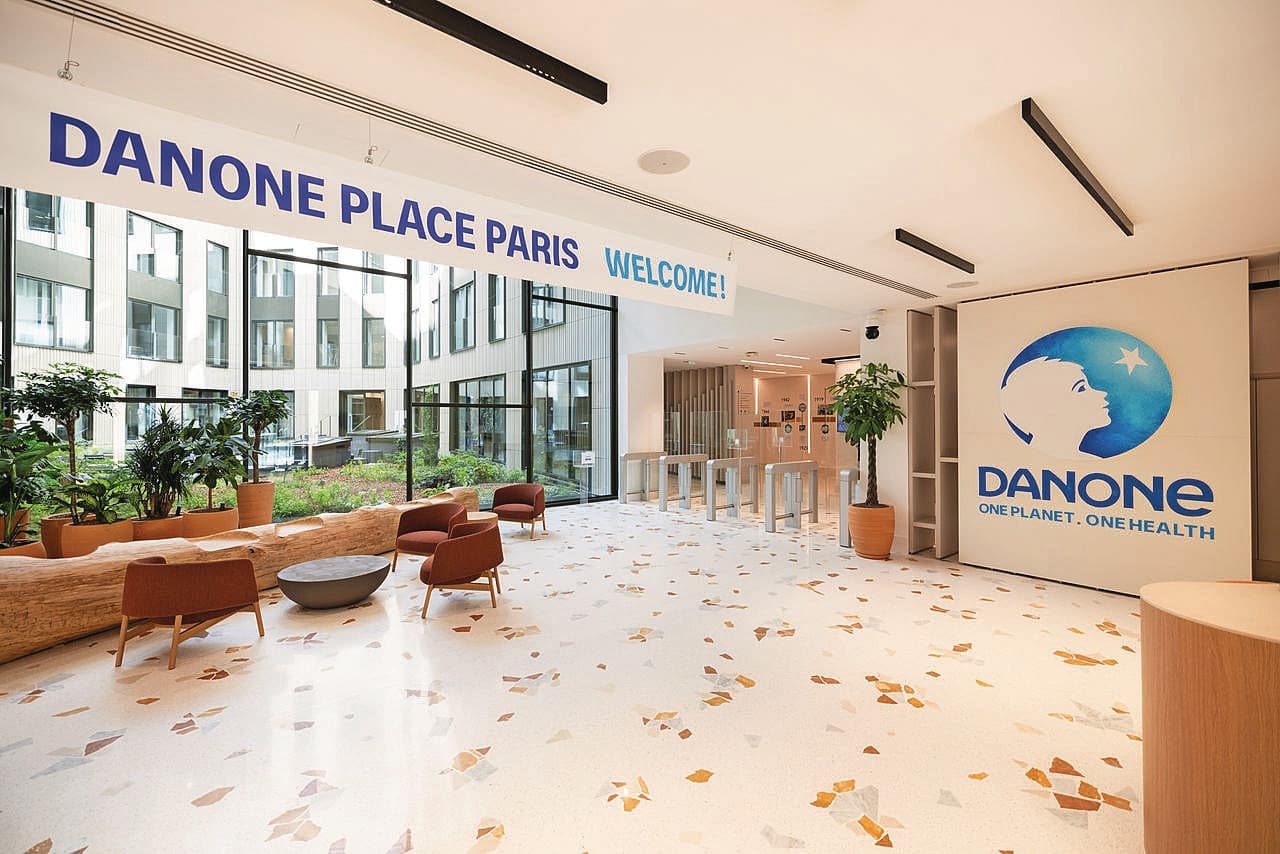 Danone betrok recent een nieuw hoofdkantoor in Parijs. Foto: Danone
