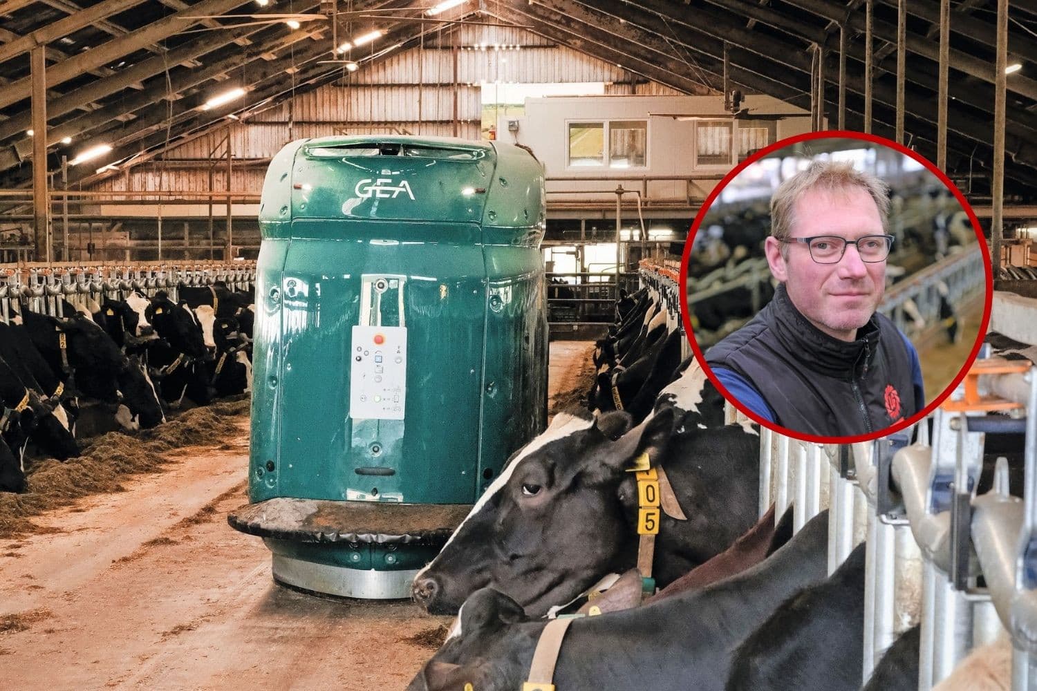 Dagelijks voert de autonome voerrobot GEA Dairy Feed 4500 de melkkoeien, droge koeien en het jongvee op het bedrijf van Wim Bos. De robot wordt gevuld door twee stationaire, elektrische mixers van het Deense merk Cormall. Foto's: Jan Willem van Vliet