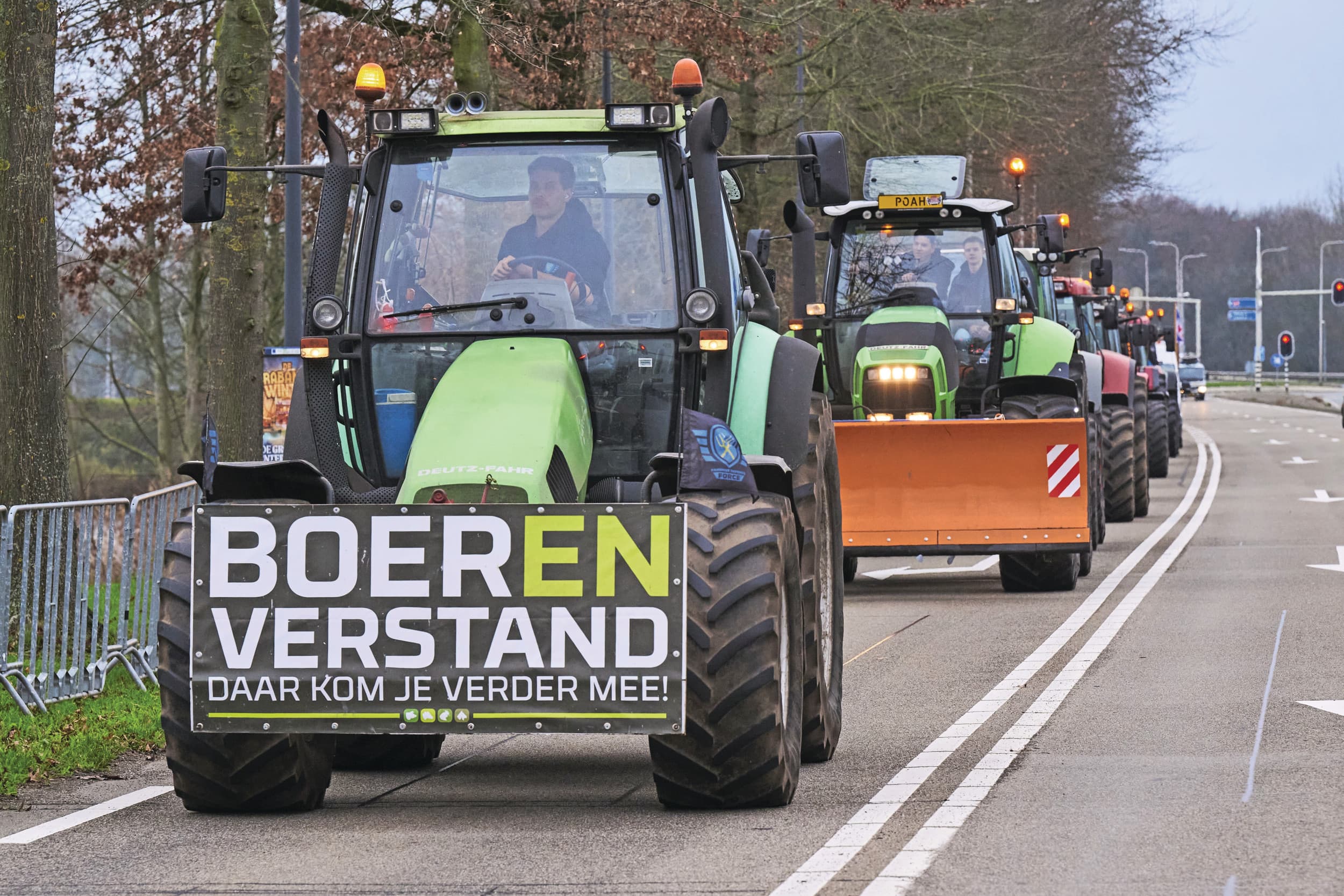 Boeren onderweg naar het provinciehuis in Den Bosch. Foto: ANP
