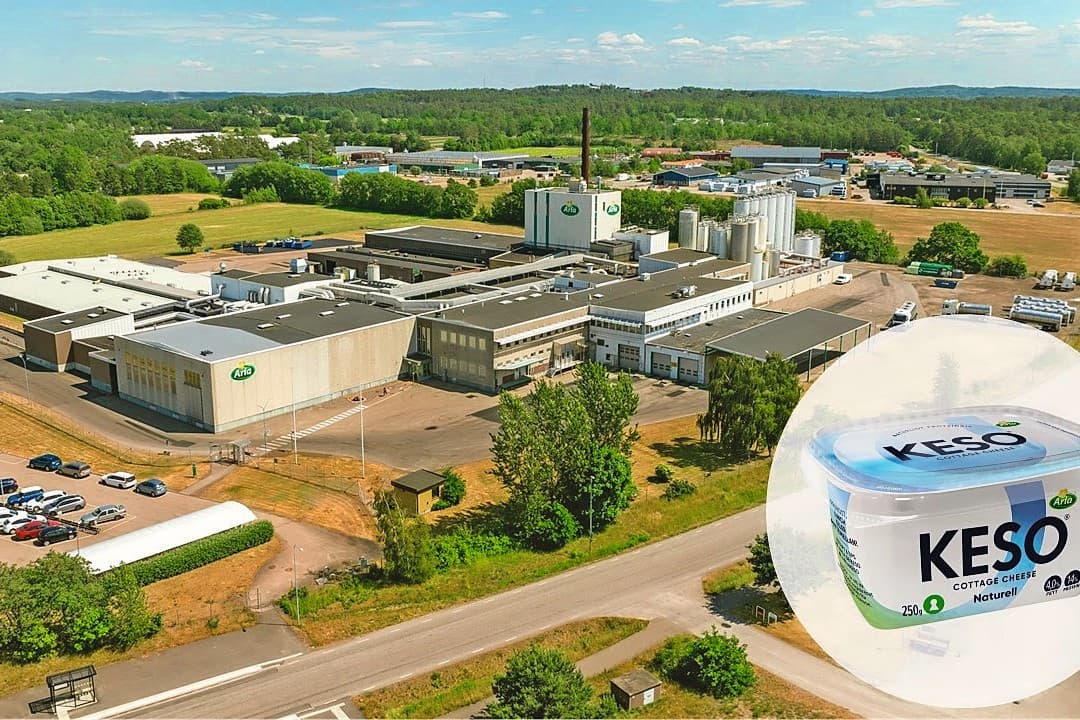 Arla Falkenberg verwerkt jaarlijks zo’n 130 miljoen kilo melk. Foto: Arla Foods