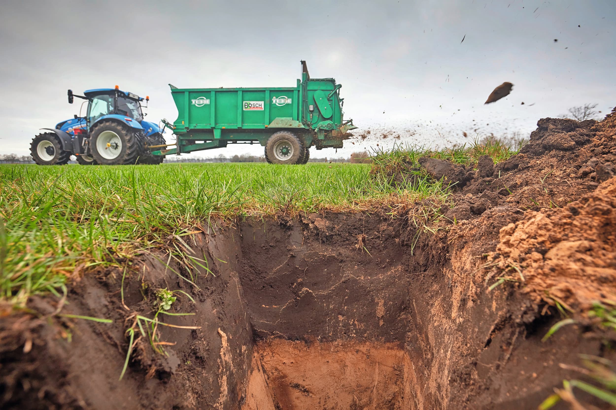 Een langjarige studie toont dat de met klei verrijkte zandgrond hogere maisopbrengsten geeft. Foto: Innovatiecentrum De Marke