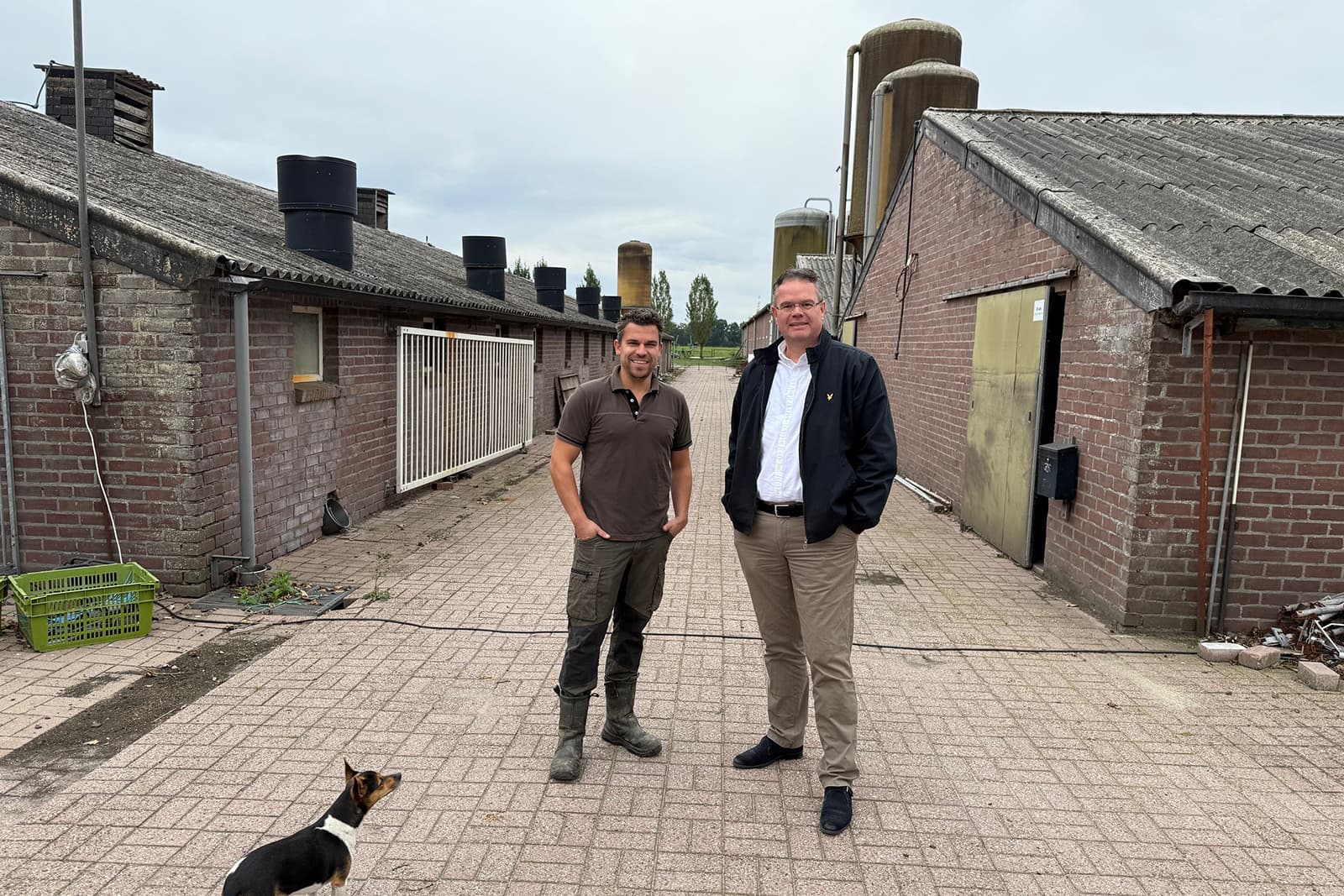 Agrariër Patrick Classens (links) en Michel Beckers, adviseur bij HIP Capital Beleggingsspecialisten. Foto: Hip Capital