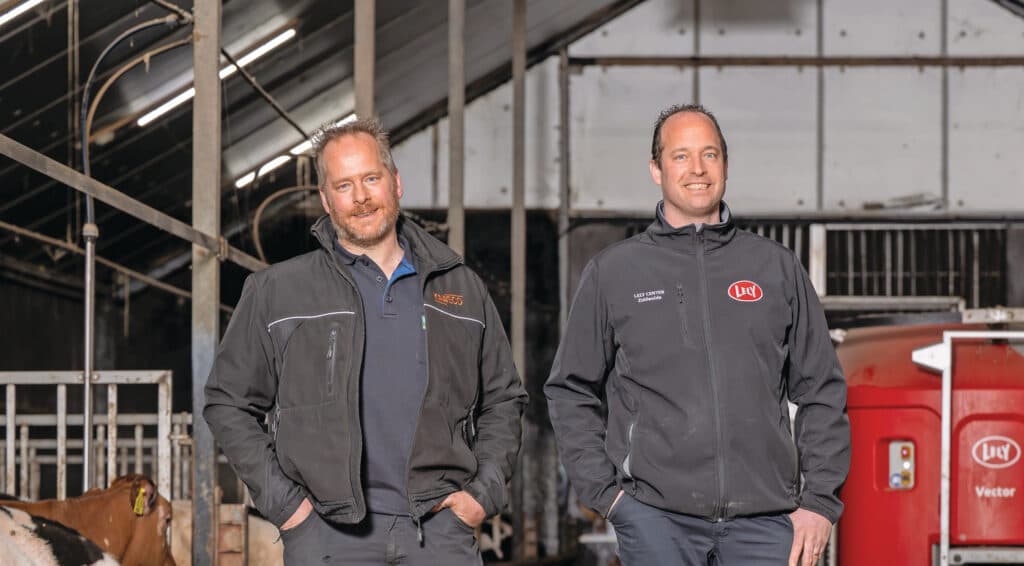 Bas (42) en Luuk (39) Reimert runnen in Luttenberg een rosékalverhouderij. De broers werken beiden ook nog buiten het bedrijf.