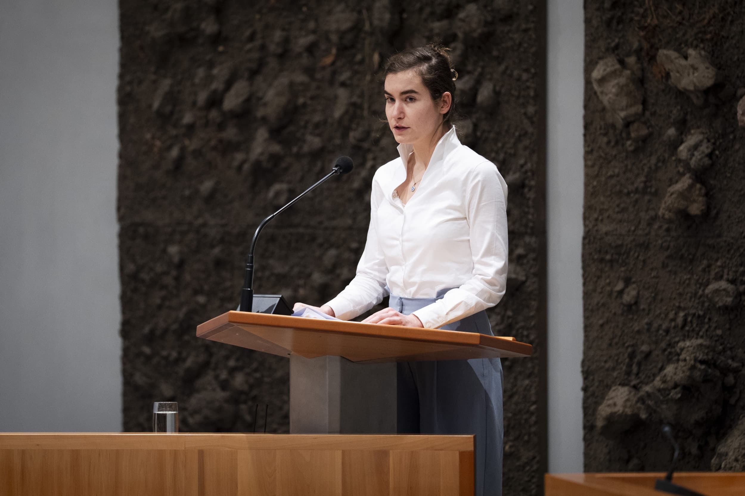 Lidewij de Vos van Forum voor Democratie (FvD) tijdens een debat in de Tweede Kamer. Foto: ANP